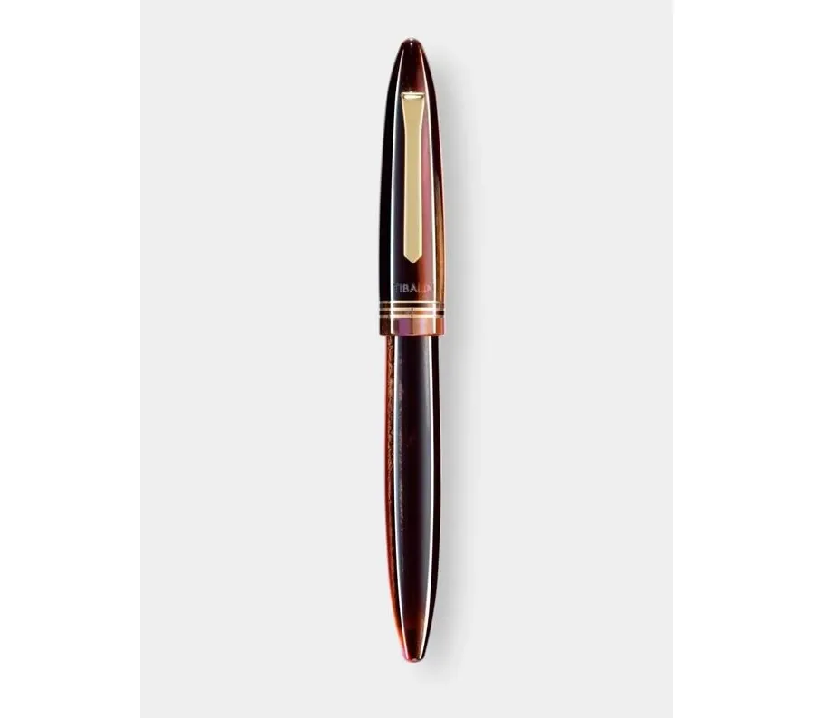 obrazek 2 Pióro kulkowe Tibaldi Bononia Zany Brown, 18ct złoto