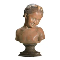 Picture Bust of a French woman on a terracotta base H.40xL.25xP.25 cm