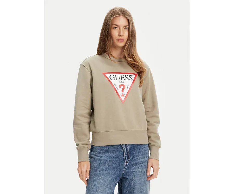 obrazek 1 Guess Bluza W2YQ16 KBA11 Khaki Regular Fit