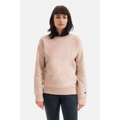 Zdjęcie Champion bluza bawełniana Crewneck Sweatshirt damska kolor brązowy gładka 115088-MS049