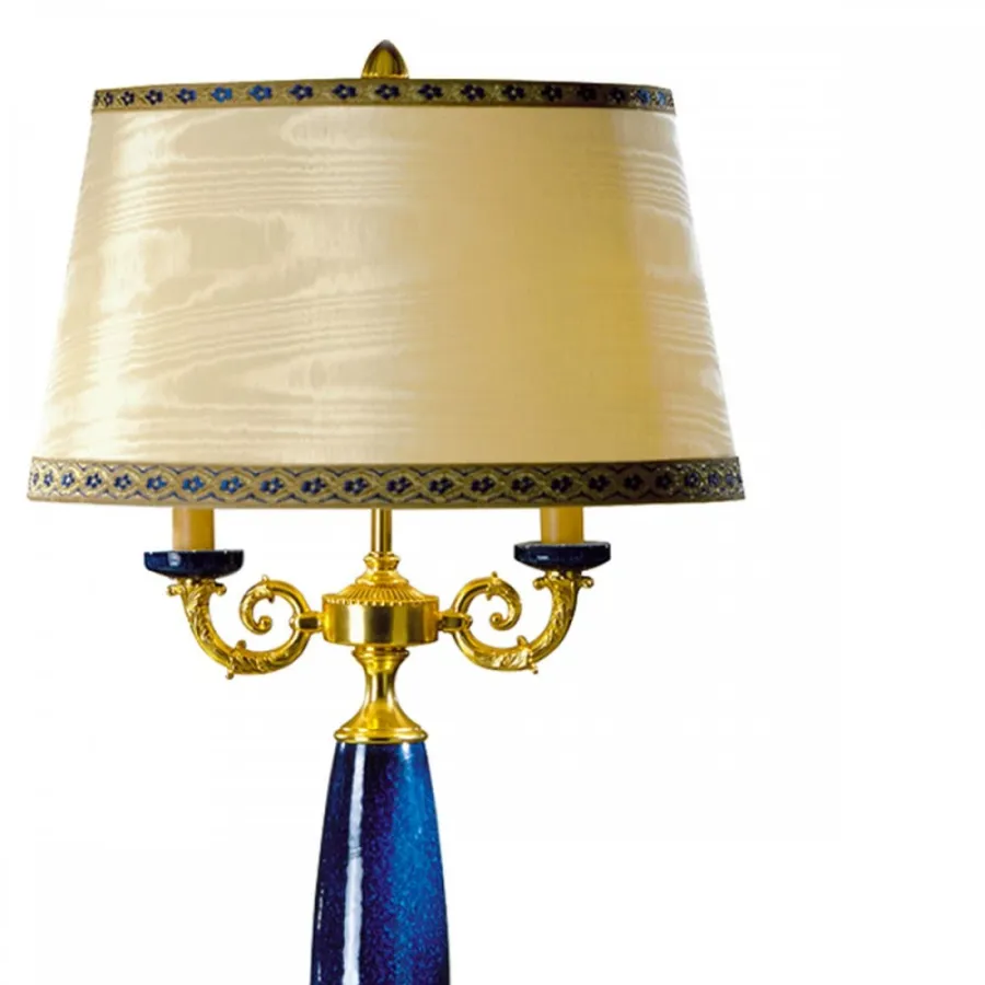 obrazek 2 Lampa stołowa z ozdobnymi elementami ceramicznymi H.82xL.33xP.43 cm