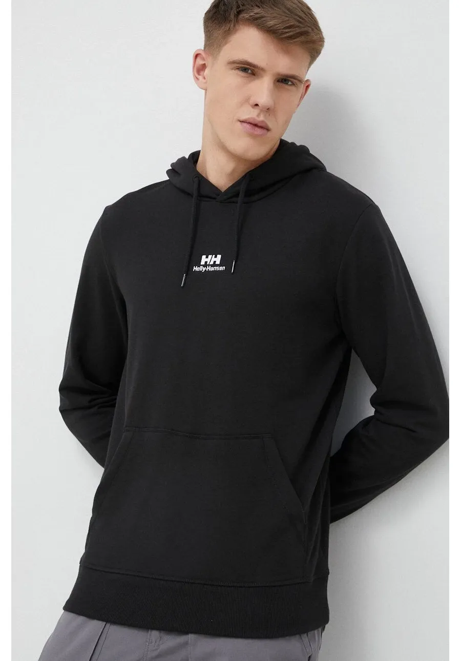 obrazek 1 Helly Hansen bluza YU HOODIE 2.0 męska kolor czarny z kapturem gładka 53582