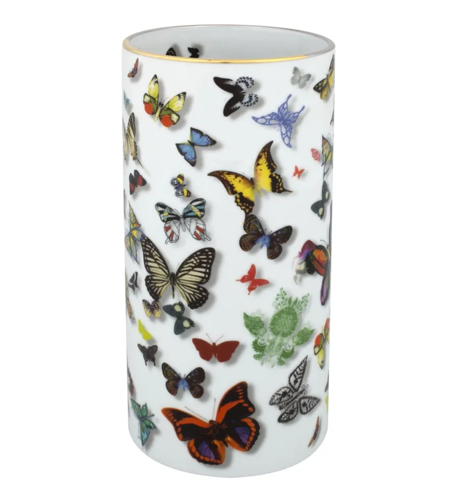 obrazek 1 Stylowy porcelanowy wazon z motywem motyli - Vista Alegre