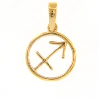 Picture Italian gold pendant with the zodiacal sign of Sagittarius