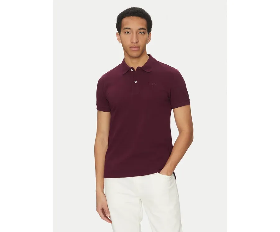 obrazek 1 Geox Polo M5511B T3240 F8312 Bordowy Regular Fit