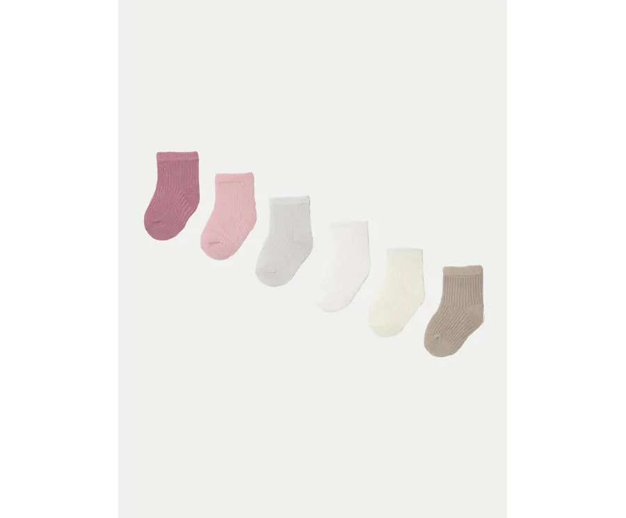 obrazek 1 Mayoral Zestaw 6 par wysokich skarpet dziecięcych 9860 Różowy