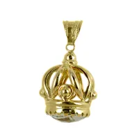 Zdjęcie Elegancka zawieszka z żółtego złota i złotego kwarcu