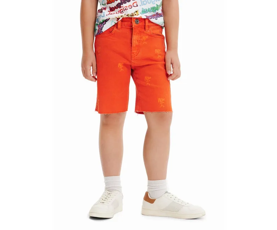obrazek 1 Desigual Szorty jeansowe 23SBDD01 Brązowy Regular Fit