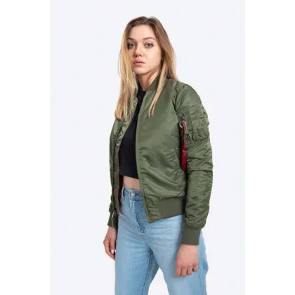 Zdjęcie Alpha Industries kurtka bomber MA-1 VF 59 damski kolor zielony przejściowa 133009.01-ZIELONY