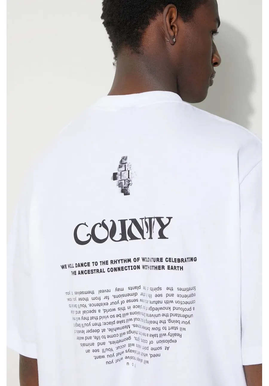 obrazek 1 Marcelo Burlon t-shirt bawełniany County Manifesto męski kolor biały z nadrukiem CMAA054S24JER0080110