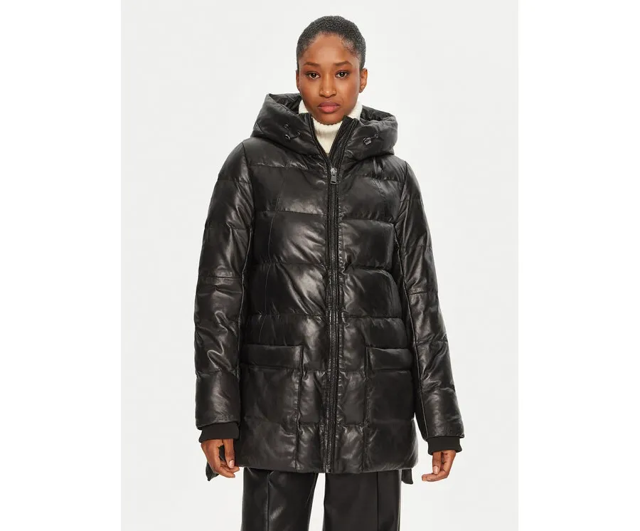 obrazek 1 Serge Pariente Kurtka puchowa Warm Girl Czarny Relaxed Fit