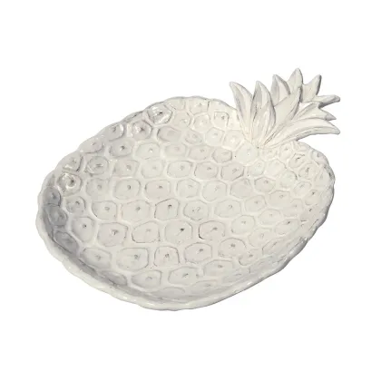 Zdjęcie Luksusowy biały talerz w kształcie ananasa - Virginia Casa