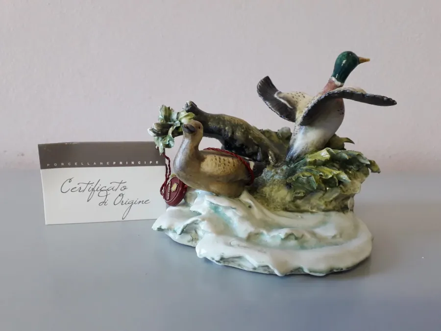 obrazek 4 Stylowa dekoracja z porcelany do domu - figurka kaczek