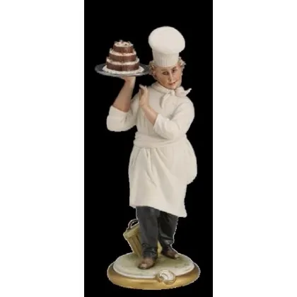 Zdjęcie Piękna porcelanowa figurka cukiernika