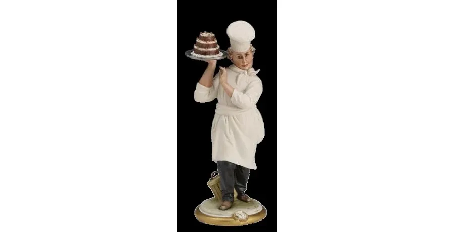 obrazek 1 Piękna porcelanowa figurka cukiernika