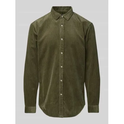 Zdjęcie Koszula sztruksowa o kroju tailored fit z kołnierzykiem typu kent