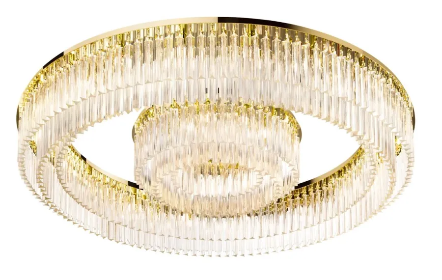 obrazek 1 Piękna lampa sufitowa z przezroczystymi trójścianami ze szkła Murano - Il Paralume Marina