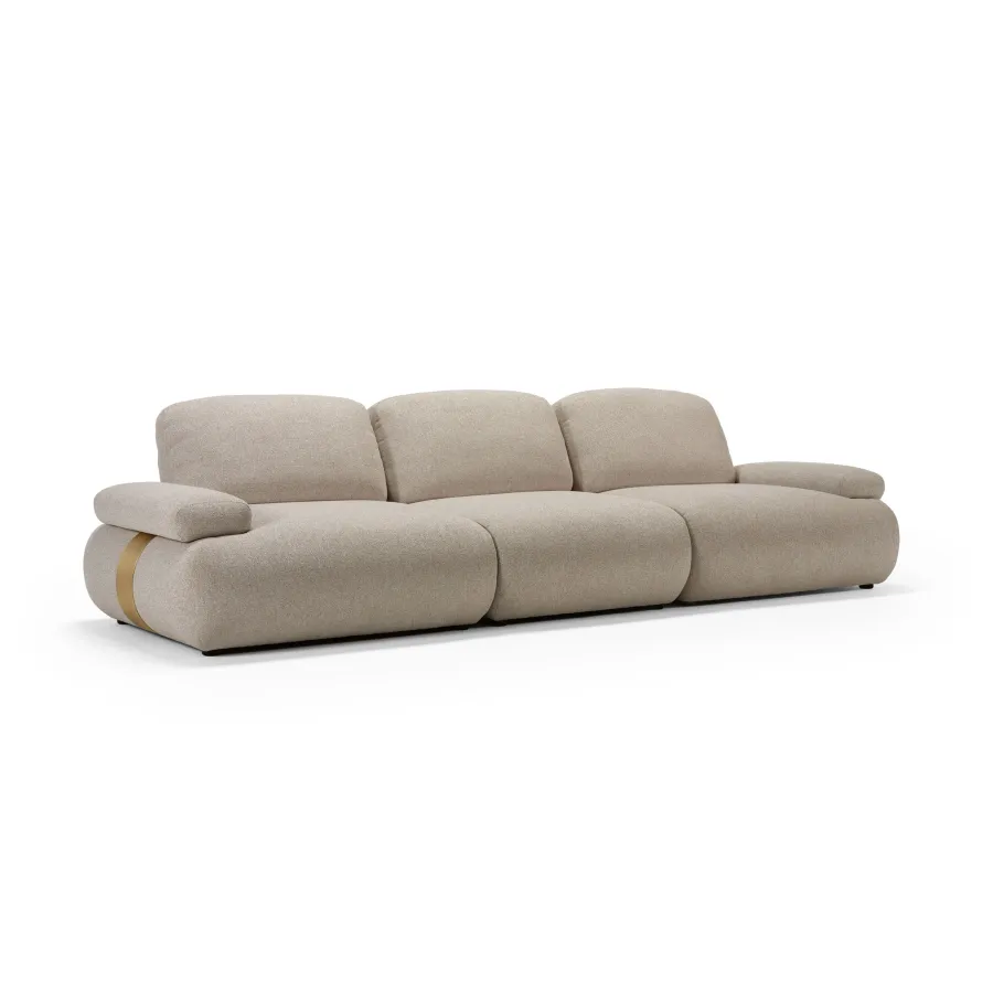 obrazek 2 Nowoczesna sofa Bristol z mosiężnymi detalami