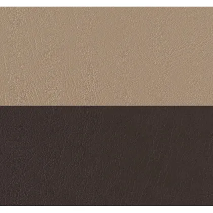 Zdjęcie Wazon Otto 9x33xH45 cm ze skóry w poziome pasy w kolorze cappuccino i czekoladowym