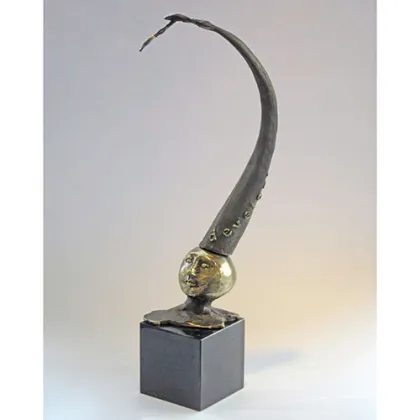 Picture A peculiar statuette made of plated bronze