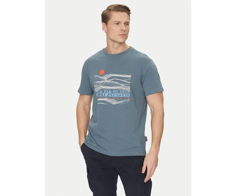 obrazek 1 Napapijri T-Shirt S-Buti NP0A4INM Niebieski Regular Fit