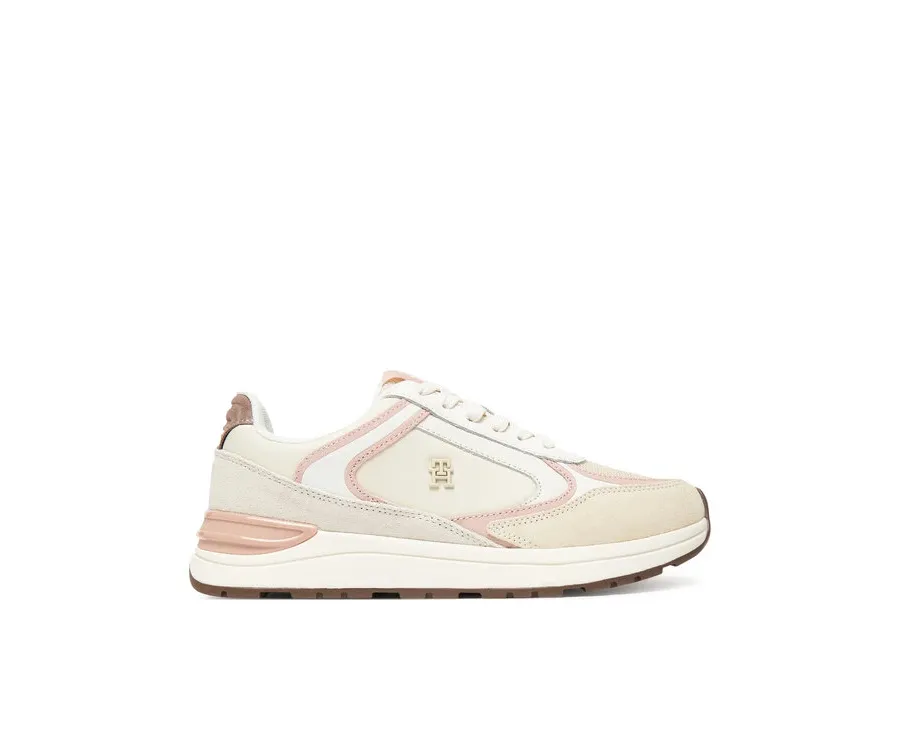obrazek 1 Tommy Hilfiger Sneakersy Casual Fashion Runner Mix FW0FW08693 Écru