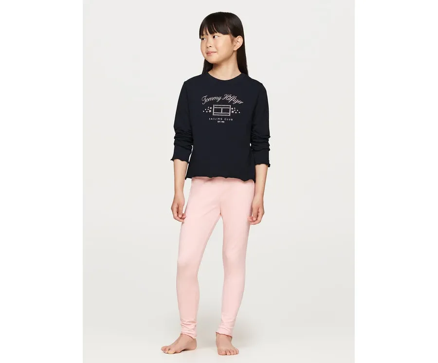 obrazek 1 Tommy Hilfiger Komplet bluzka i legginsy Ls Pj Legging Set UG0UG00763 Granatowy Regular Fit