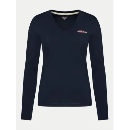 Zdjęcie Guess Jeans Bluzka W4YI21 J1314 Granatowy Slim Fit