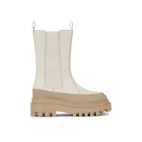 Zdjęcie Calvin Klein Jeans Sztyblety Flatform Chelsea Boot Lth Wn YW0YW01111 Écru
