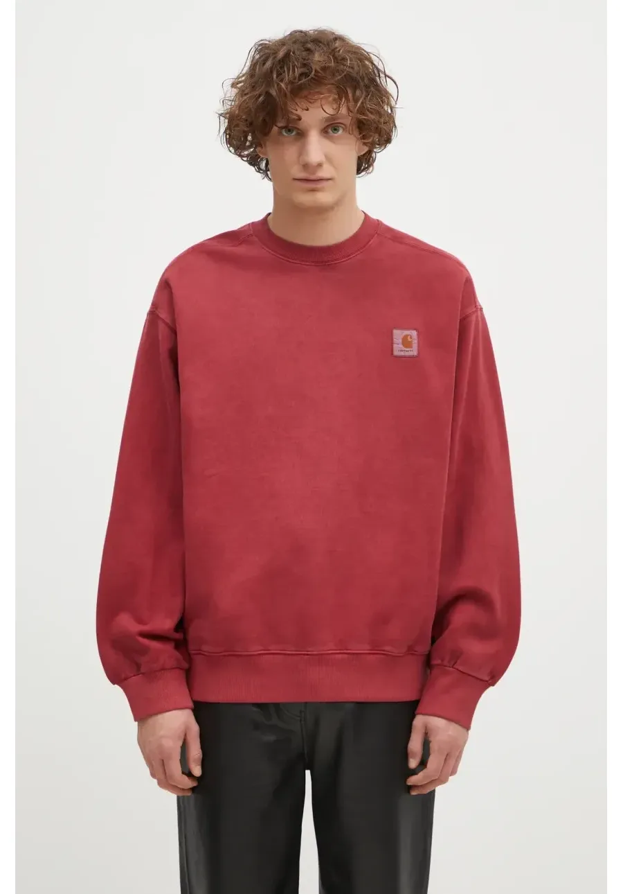 obrazek 1 Carhartt WIP bluza bawełniana Vista Sweat męska kolor czerwony z aplikacją I029522.H8GD