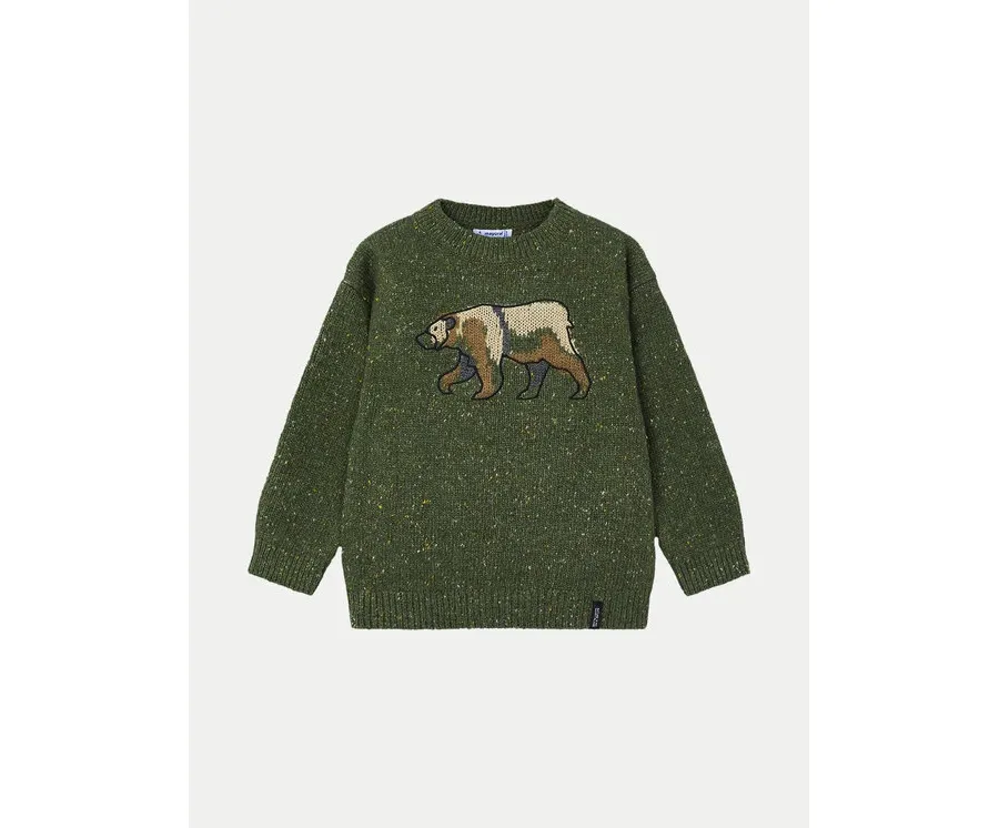 obrazek 1 Mayoral Sweter 4343 Zielony Regular Fit