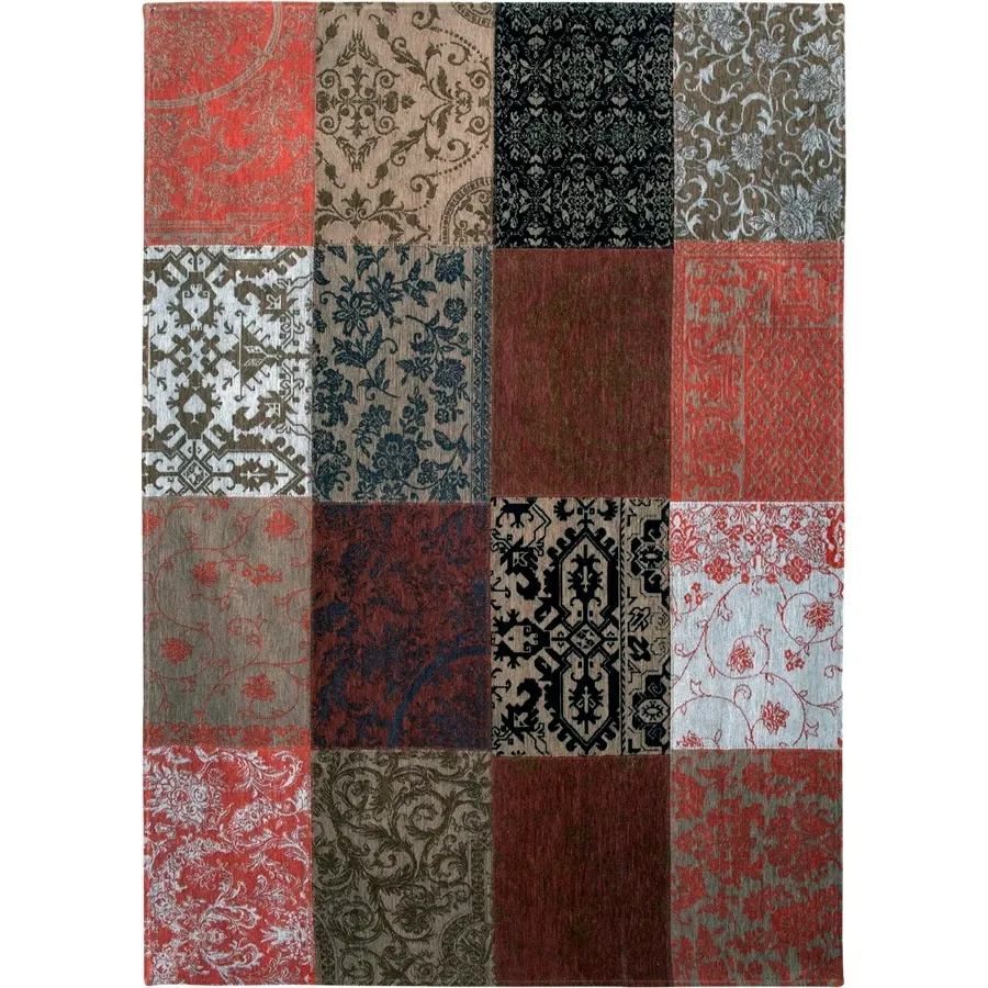 obrazek 1 Piękny pomarańczowo brązowy dywan patchwork - CORDOBA 8375