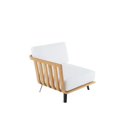 Zdjęcie Piękna sofa – moduł prawy Welcome 91 cm wykonany z naturalnego drewna tekowego