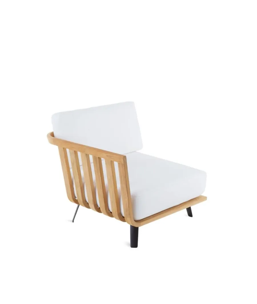 obrazek 1 Piękna sofa – moduł prawy Welcome 91 cm wykonany z naturalnego drewna tekowego