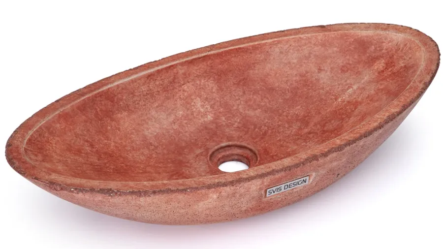 obrazek 2 Unikalna umywalka 60 cm ORION BASIC – VINTAGE, czerwony, lakier matowy