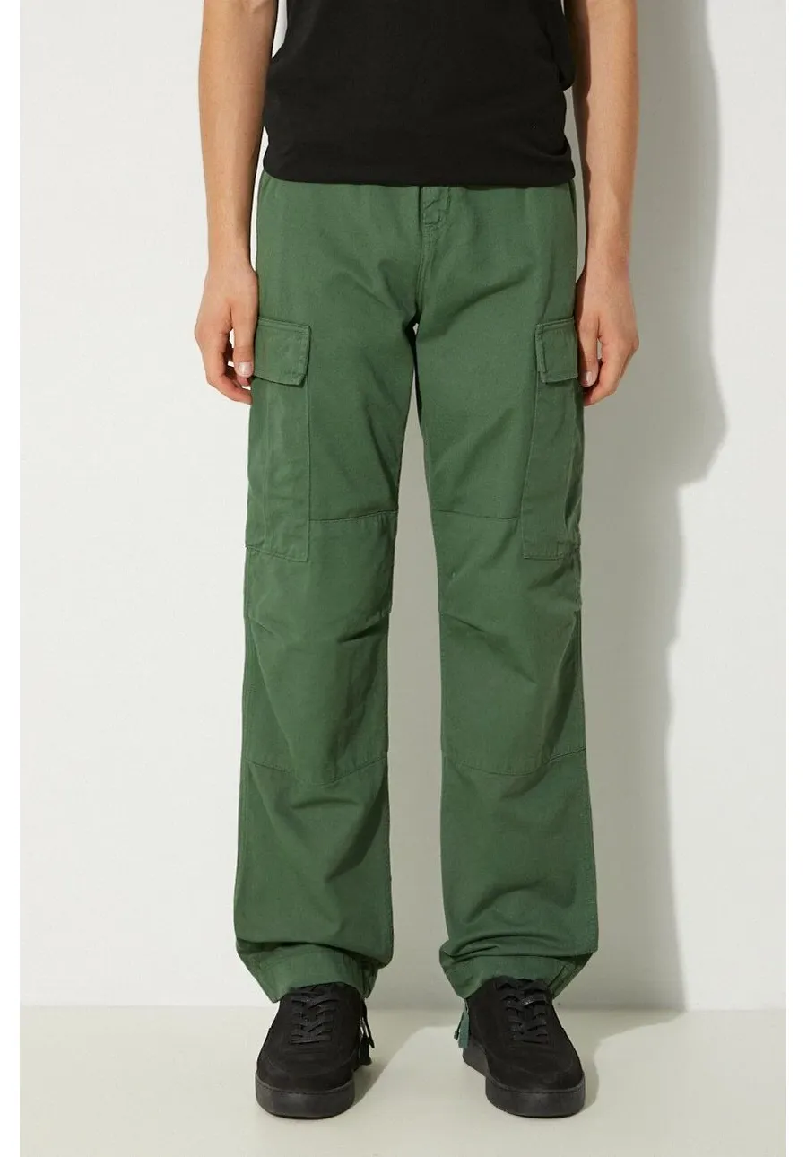obrazek 1 Carhartt WIP spodnie bawełniane Regular Cargo Pant kolor zielony proste I030475.29NGD