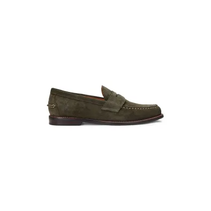 Zdjęcie Polo Ralph Lauren mokasyny zamszowe Alston Penny męskie kolor zielony 803961416001