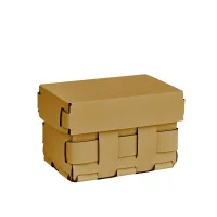 Zdjęcie Mały pleciony koszyk Bottega 12x19xH13 cm w wyjątkowym musztardowym kolorze