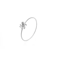 Picture Luxurious bracelet in rhodium-plated silver with white zircons