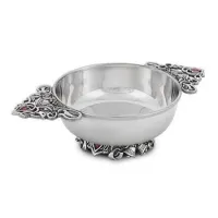 Zdjęcie Emaliowana ślubna czarka Quaich z pewteru – wyjątkowy prezent