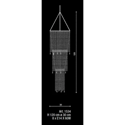 Zdjęcie Oryginalny żyrandol z elementami Swarovskiego - Il Paralume Marina