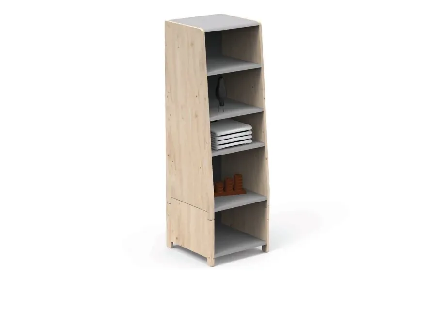 obrazek 1 ASYMETRY - MONTESSORI szafka/regał dziecięcy z naturalnego drewna - Mathy by Bols