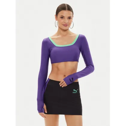 Zdjęcie Puma Bluzka DUA LIPA 536634 Fioletowy Slim Fit