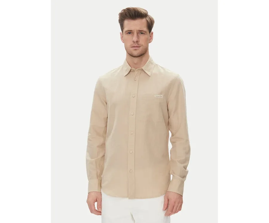 obrazek 1 Calvin Klein Jeans Koszula J30J327295 Beżowy Regular Fit
