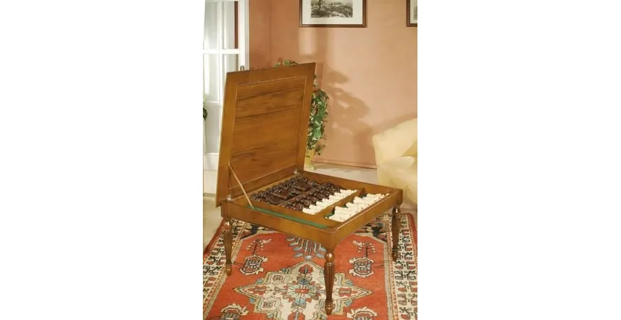picture 2 Chess table with a compartment for pieces Creazioni Morini