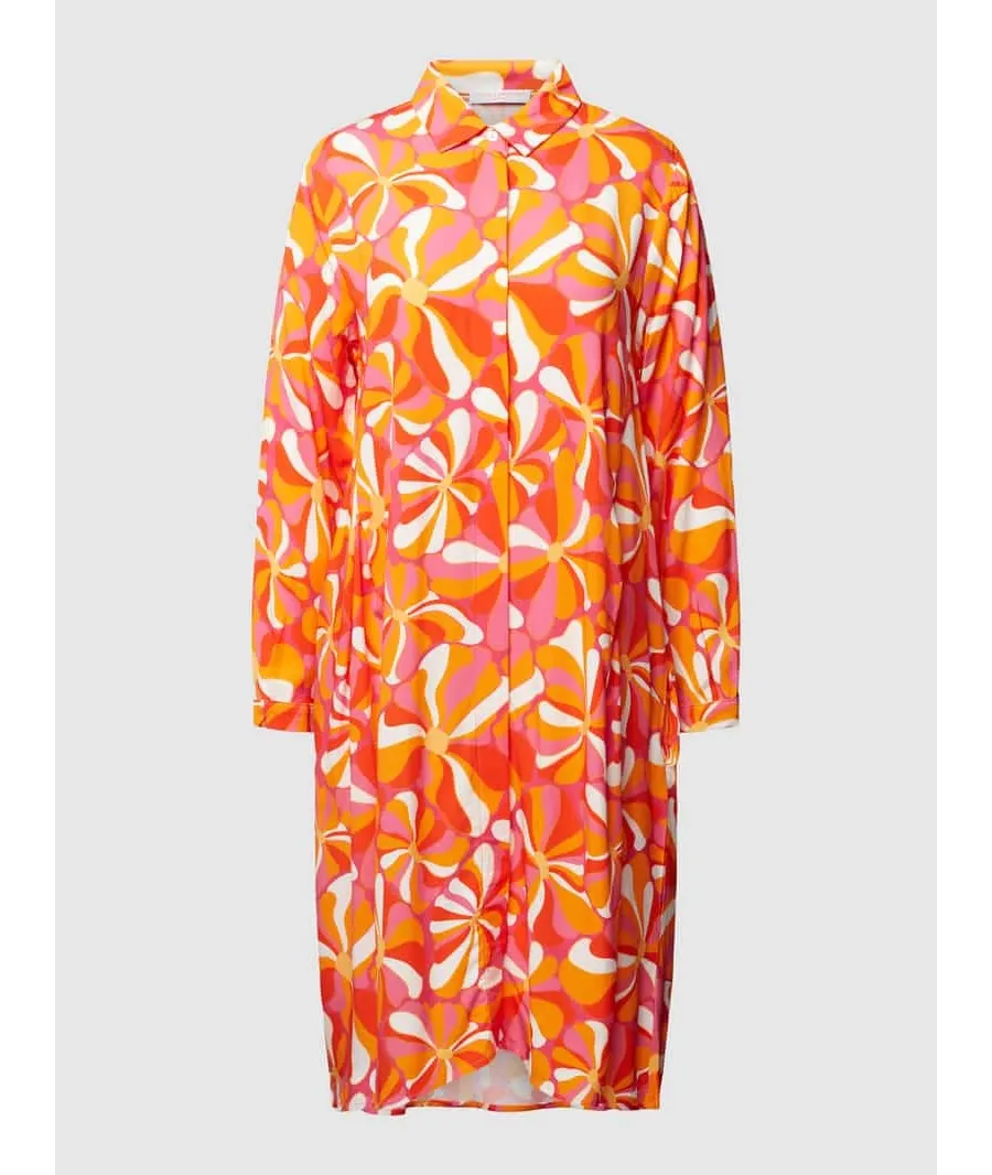 obrazek 1 Sukienka midi z nadrukiem na całej powierzchni