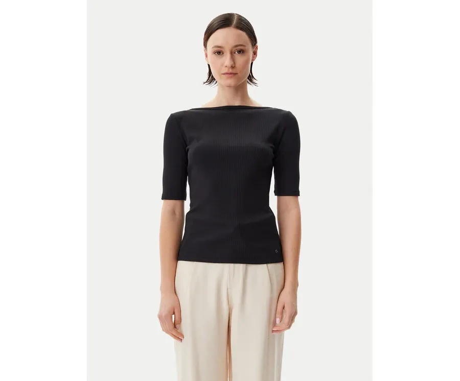 obrazek 1 Calvin Klein Bluzka K20K208244 Czarny Slim Fit