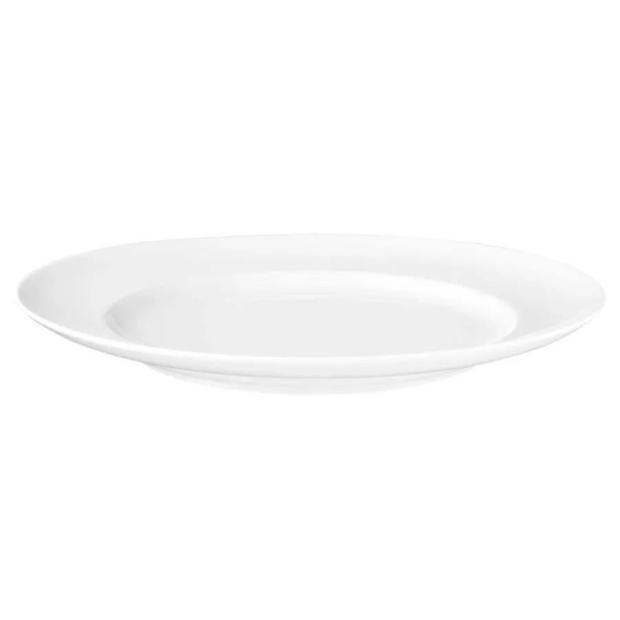 obrazek 3 Biały okrągły 27-centymetrowy talerz z porcelany z Niemiec – Tettau