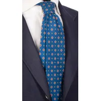 Picture Beautiful blue tie with red shapes