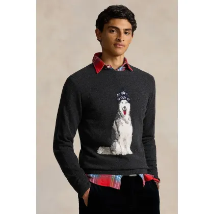 Zdjęcie Polo Ralph Lauren sweter kaszmirowy kolor szary 710949282